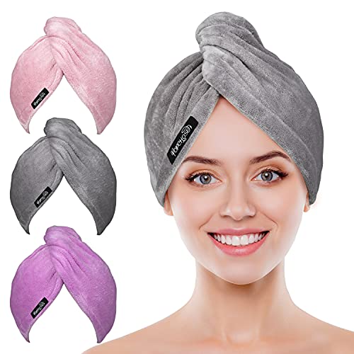 Microfiber-Magic Hair Drying Towel for Women-Pack of 3