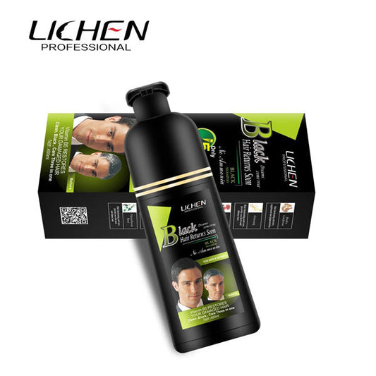 Lichen Black Hair Color Shampoo for Men and Women (200ml)